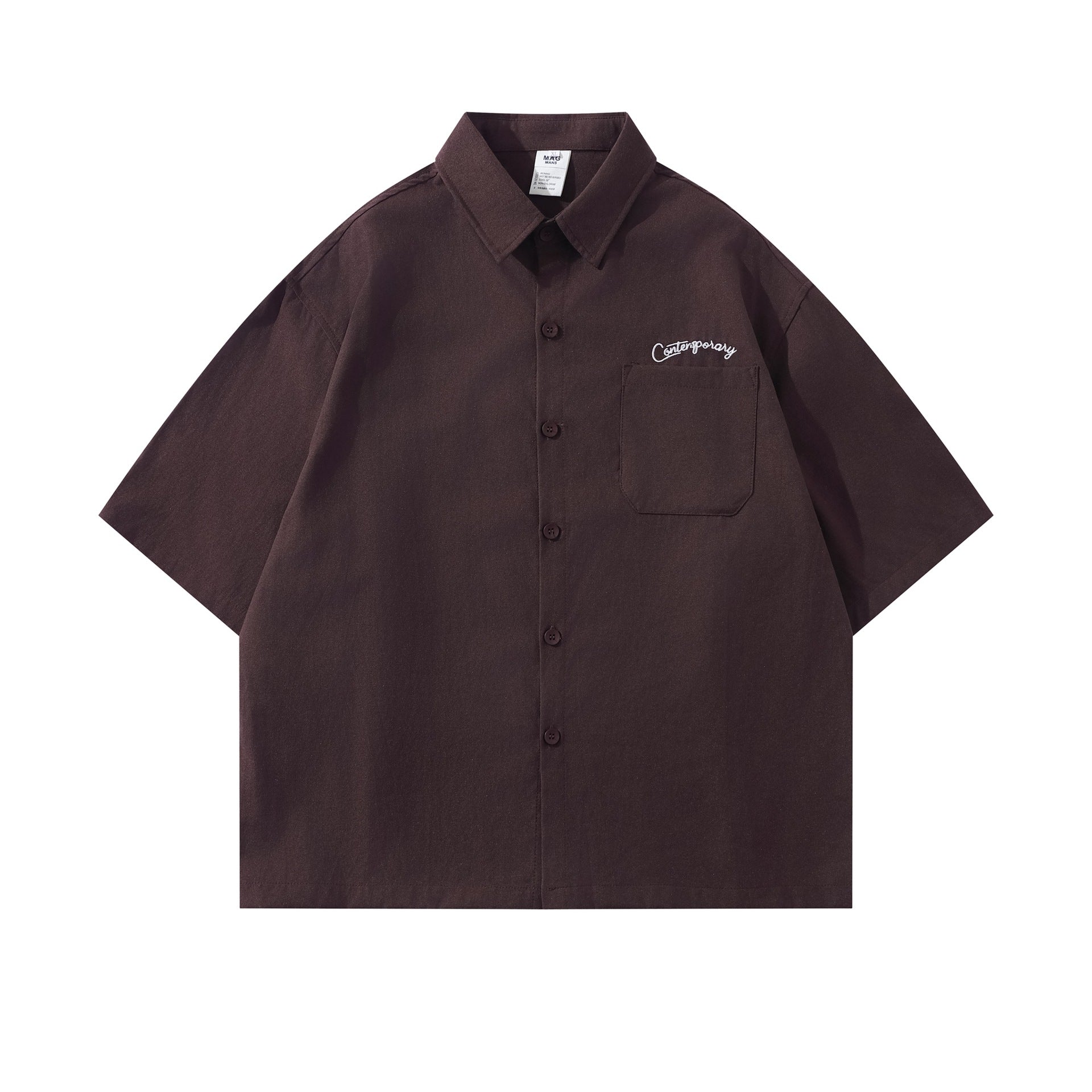 Minimally embroidered shirt T-shirt