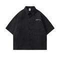 Minimally embroidered shirt T-shirt