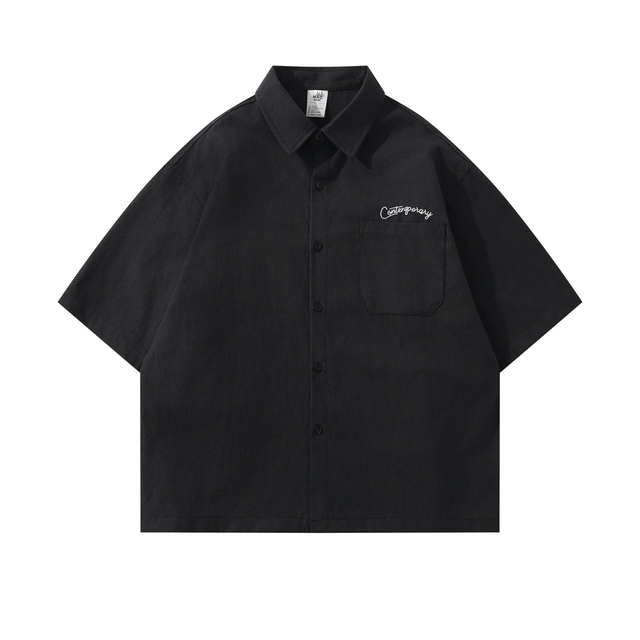 Minimally embroidered shirt T-shirt