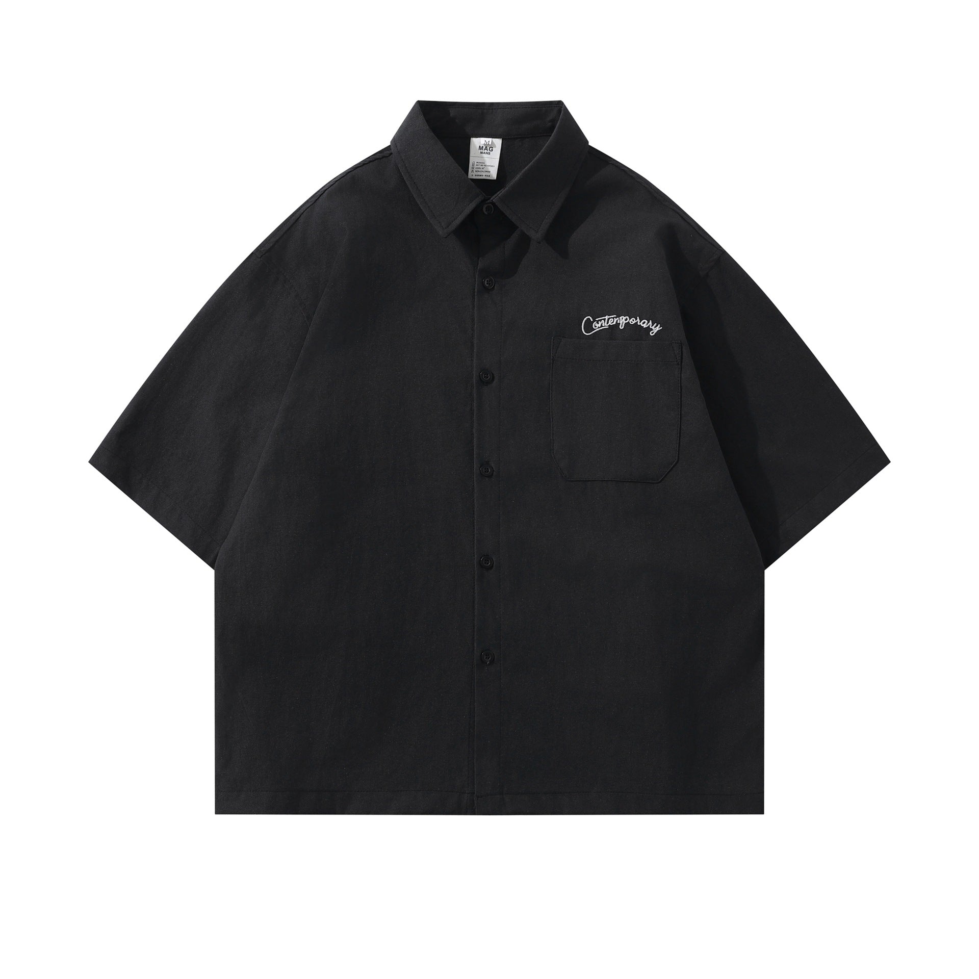 Minimally embroidered shirt T-shirt