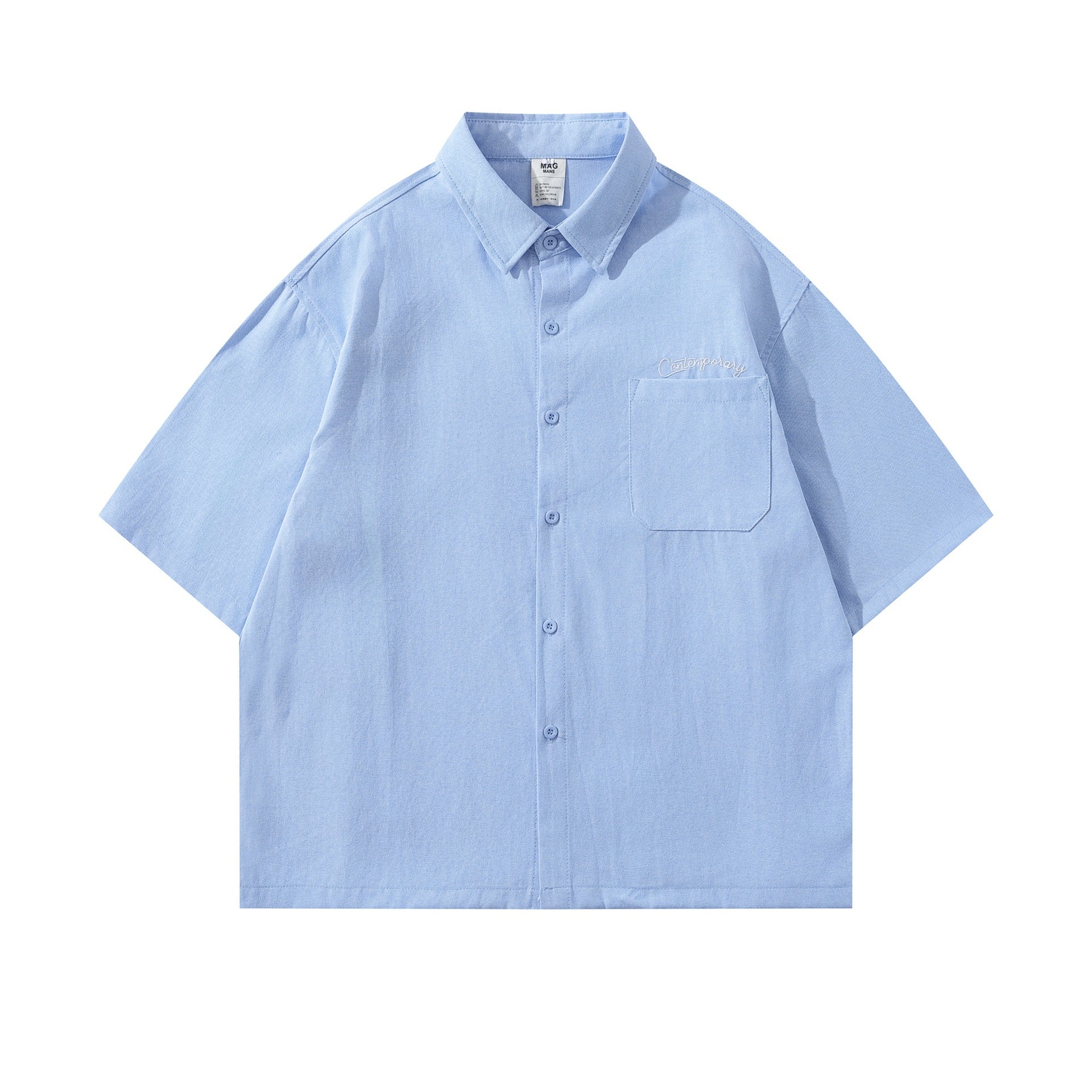 Minimally embroidered shirt T-shirt