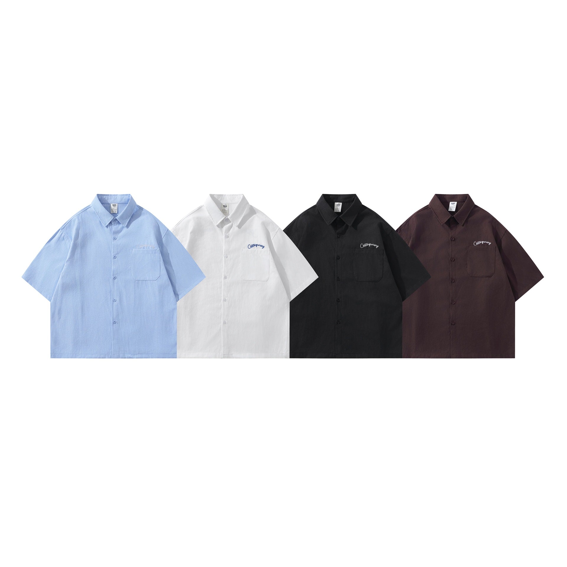 Minimally embroidered shirt T-shirt